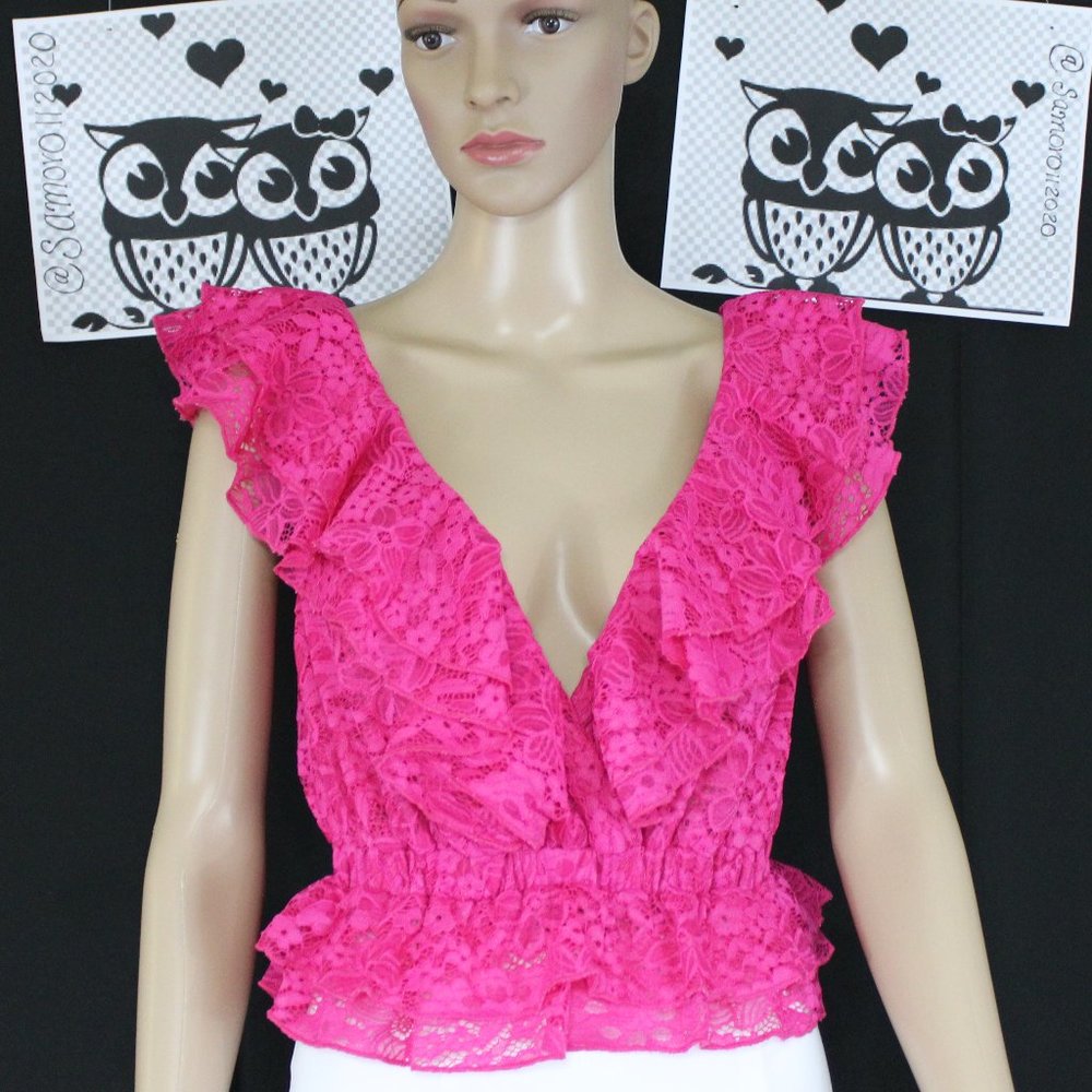 Bebe Pink Top of Lace